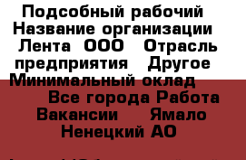 Подсобный рабочий › Название организации ­ Лента, ООО › Отрасль предприятия ­ Другое › Минимальный оклад ­ 22 500 - Все города Работа » Вакансии   . Ямало-Ненецкий АО